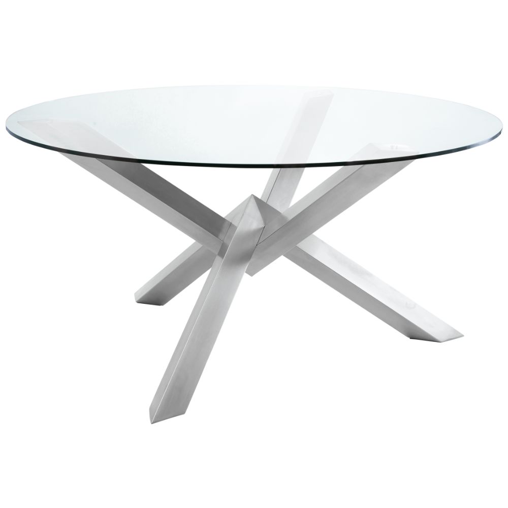 Nuevo HGTB384 COSTA DINING TABLE in SILVER